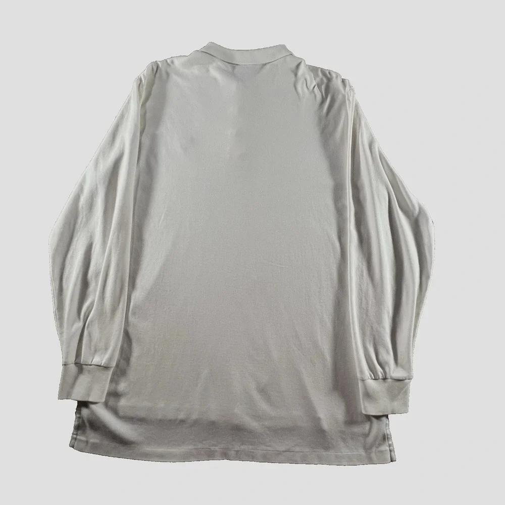 Polo Golf Ralph Lauren‎ Mens L Long Sleeve Polo Shirt White Crest Logo Classic